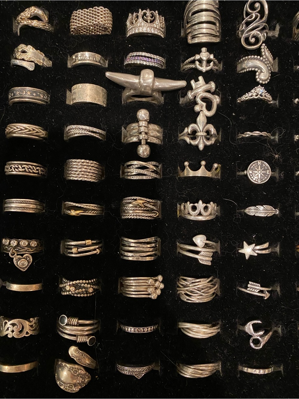 Sterling Silver Mixed Stackable Rings Set - Silver - Picture 2 of 6